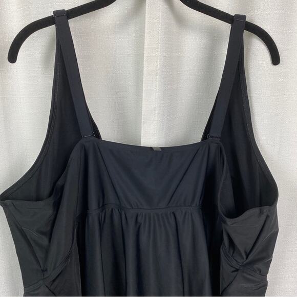 Torrid Black Soft Cup Wireless V Neck Tankini Top Sz.5 - Picture 11 of 16